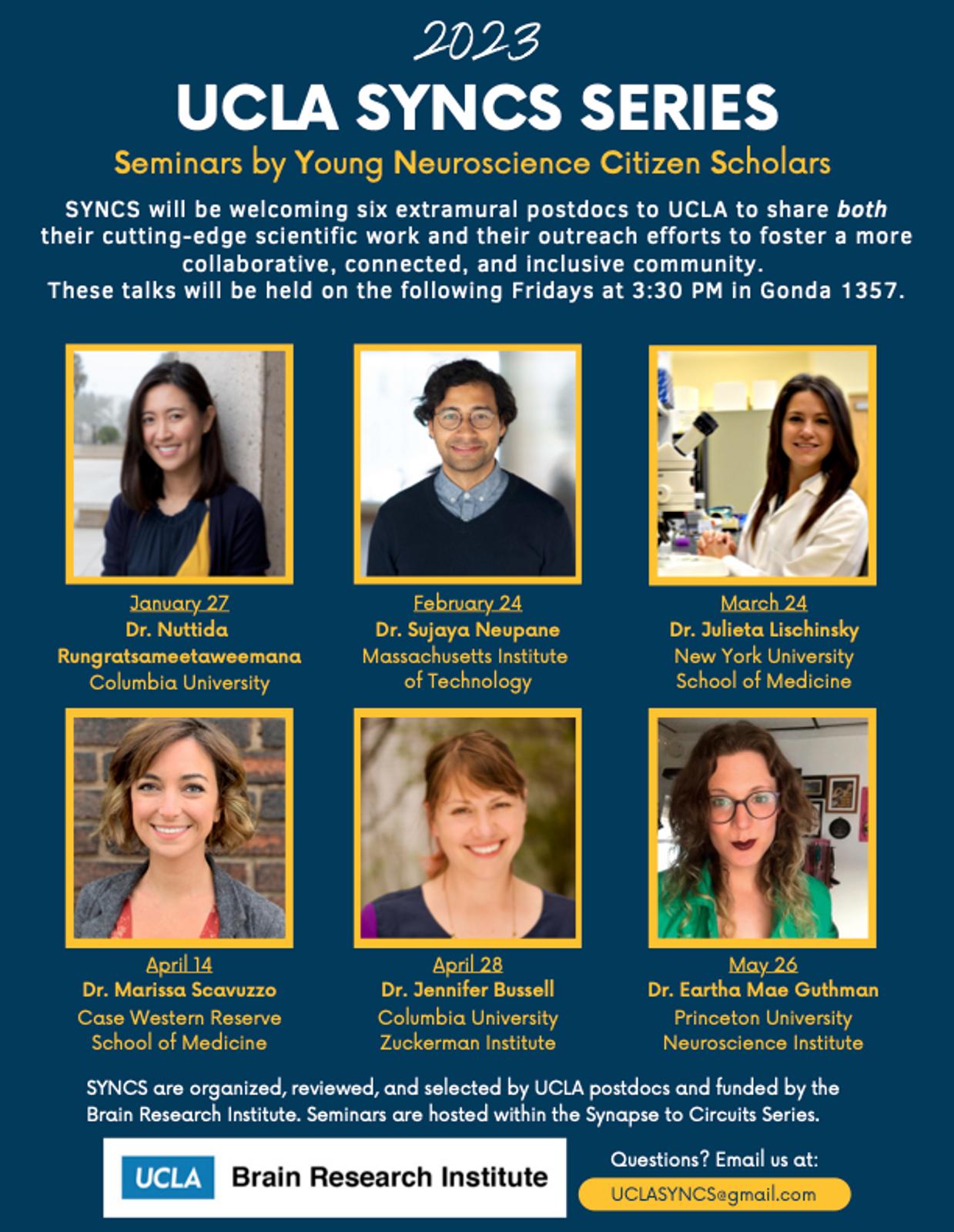 Julieta presents at the inaugural UCLA SYNCS seminar series in March 2023
